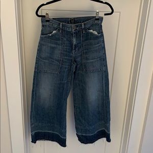 Citizens of Humanity Cropped Wide Leg Jeans